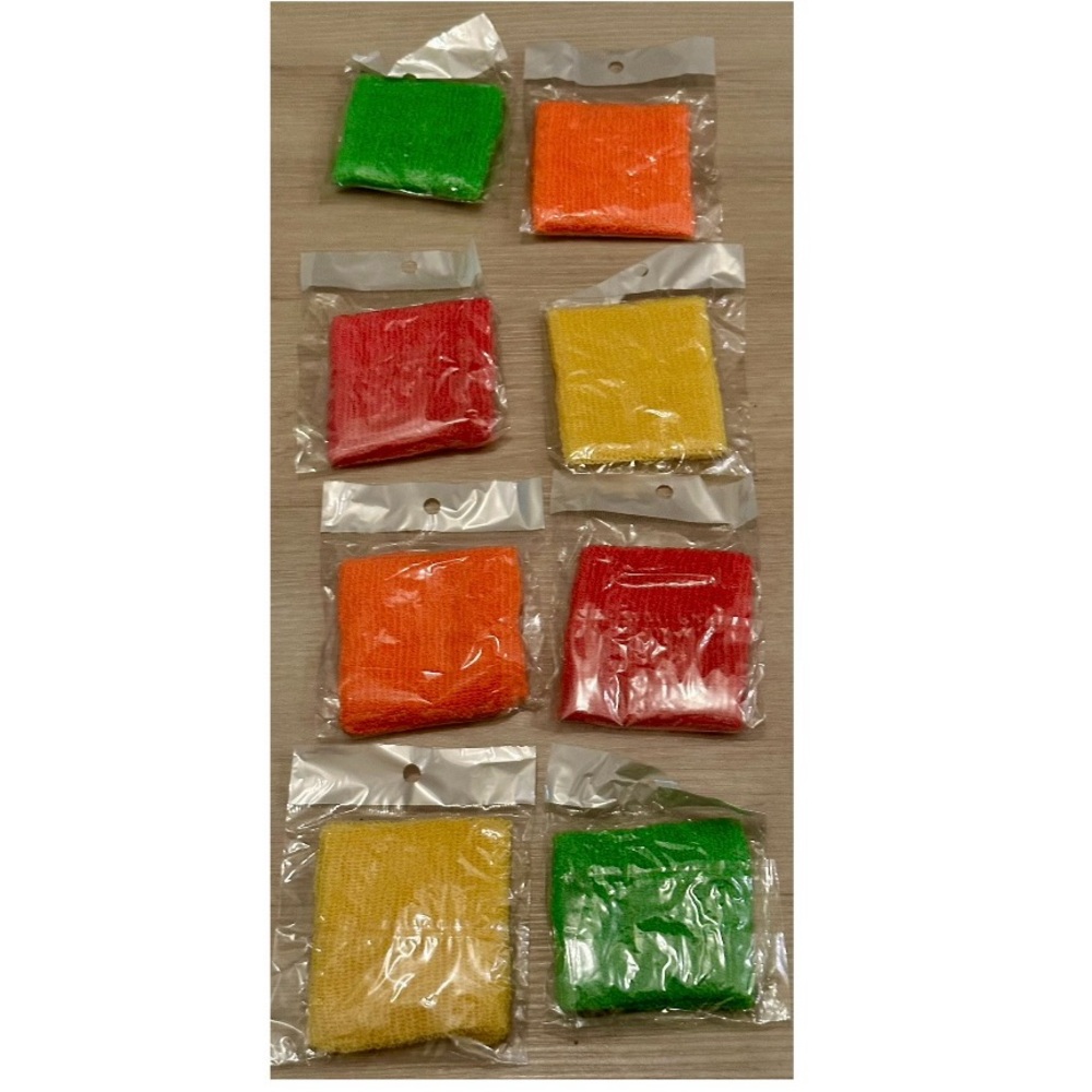 8-Pack Neon Sweatbands – Orange, Pink, Green, Yellow – Workout & NEW